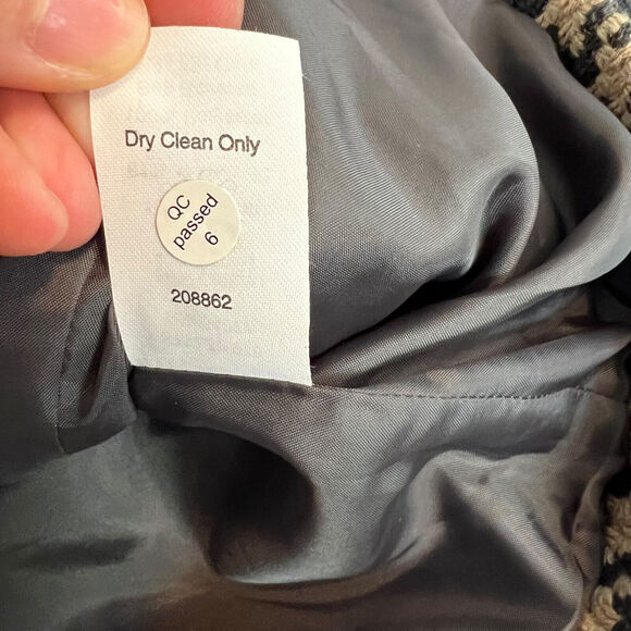 Cabi Jacket Womens 6 Houndstooth Mixer Zip Up Blazer Work Career Preppy 978 - Picture 10 of 13